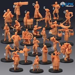 Villagers 2 - Epic Miniatures | 28mm and 32mm | Wargaming | DnD | Tabletop Roleplaying