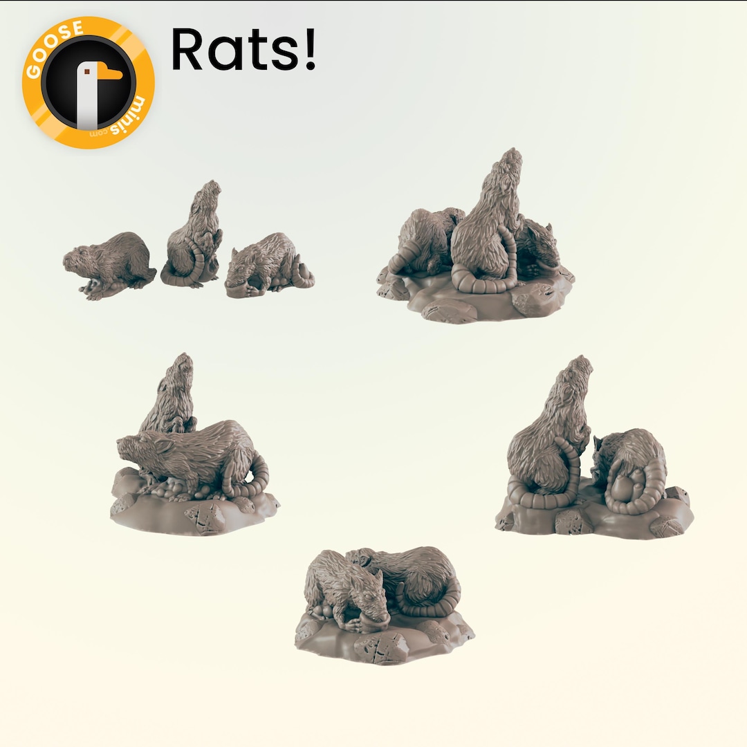 Rats - Ec3d | Villagers | Everyday Folk | 28mm and 32mm | Wargaming ...