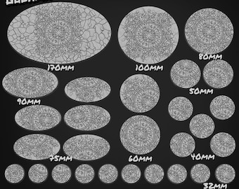 Occult Circle Carving Bases - Goonmaster | 28mm and 32mm | Wargaming | DnD | Tabletop Roleplaying