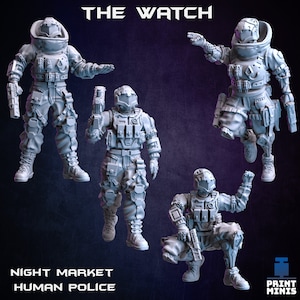 The Watch, Modular Night Market Police - Print Minis | 28mm and 32mm | Wargaming | DnD | Tabletop Roleplaying