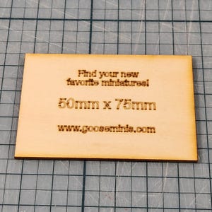 Miniature Bases - 50x75mm Rectangle, 3mm thick Plywood