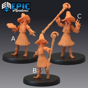 Witch Apprentice - Epic Miniatures | D&D | 32mm | Tabaxi | Young | schierke | Berserk | Wizard