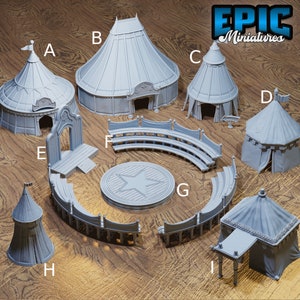 Carnival Tents -  Epic Miniatures | Ninth Age | 32mm | Nightsky Carnival | Circus | Big Top | Stands | Ring