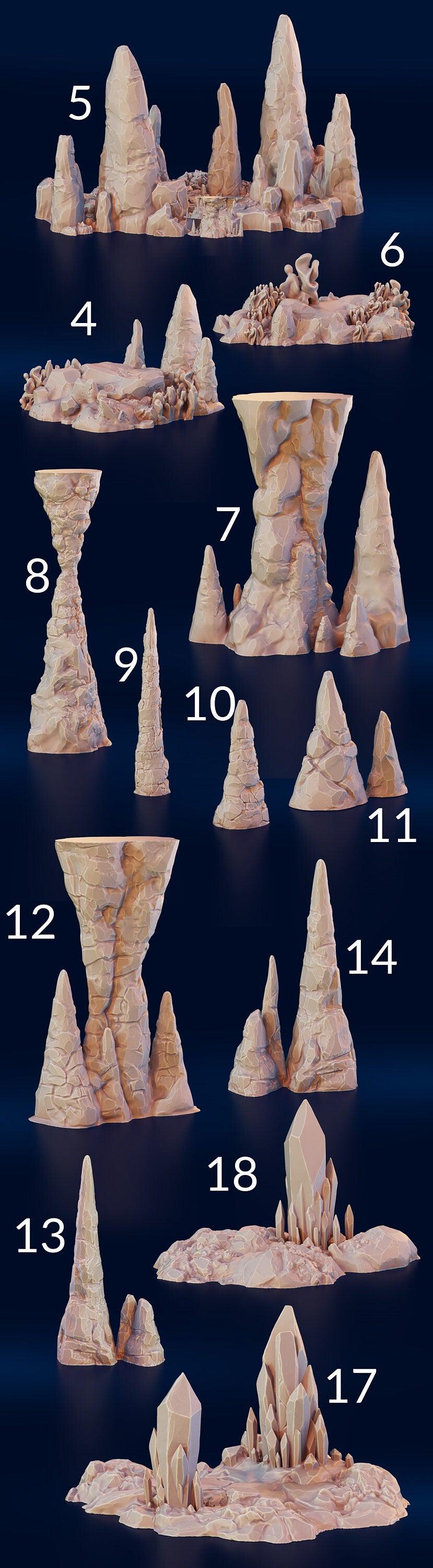 Rocks and Cystals Cave Terrain - Fungal Tunnels by 3dhexes | 28mm and ...