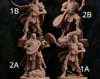 Umbriel Elf Bard, Dark Elf Performer- Sordane Publishing | 28mm and 32mm | Wargaming | DnD | Tabletop Roleplaying