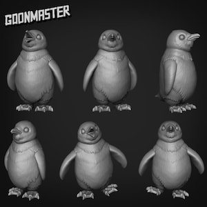 Baby Penguins - Goonmaster Basing Bits | 28mm and 32mm | Wargaming | DnD | Tabletop Roleplaying