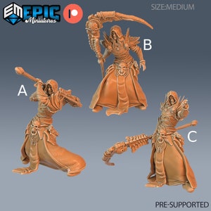 Necromancer Adventurer - Epic Miniatures | 32mm | Mage | Warlock | Scythe