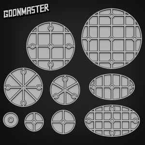 Gothic Tile Bases - Goonmaster | 28mm and 32mm | Wargaming | DnD | Tabletop Roleplaying