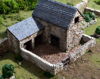 Farm Pig Pen. King and Country, 15mm, 28mm, 32mm - Printable Scenery | 28mm and 32mm | Wargaming | DnD | Tabletop Roleplaying
