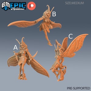 Moth Girl- Epic Miniatures | 28mm | 32mm | Mothfolk | Assassin | Rogue