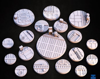 Space Station Bases - Print Minis | 28mm and 32mm | Wargaming | DnD | Tabletop Roleplaying