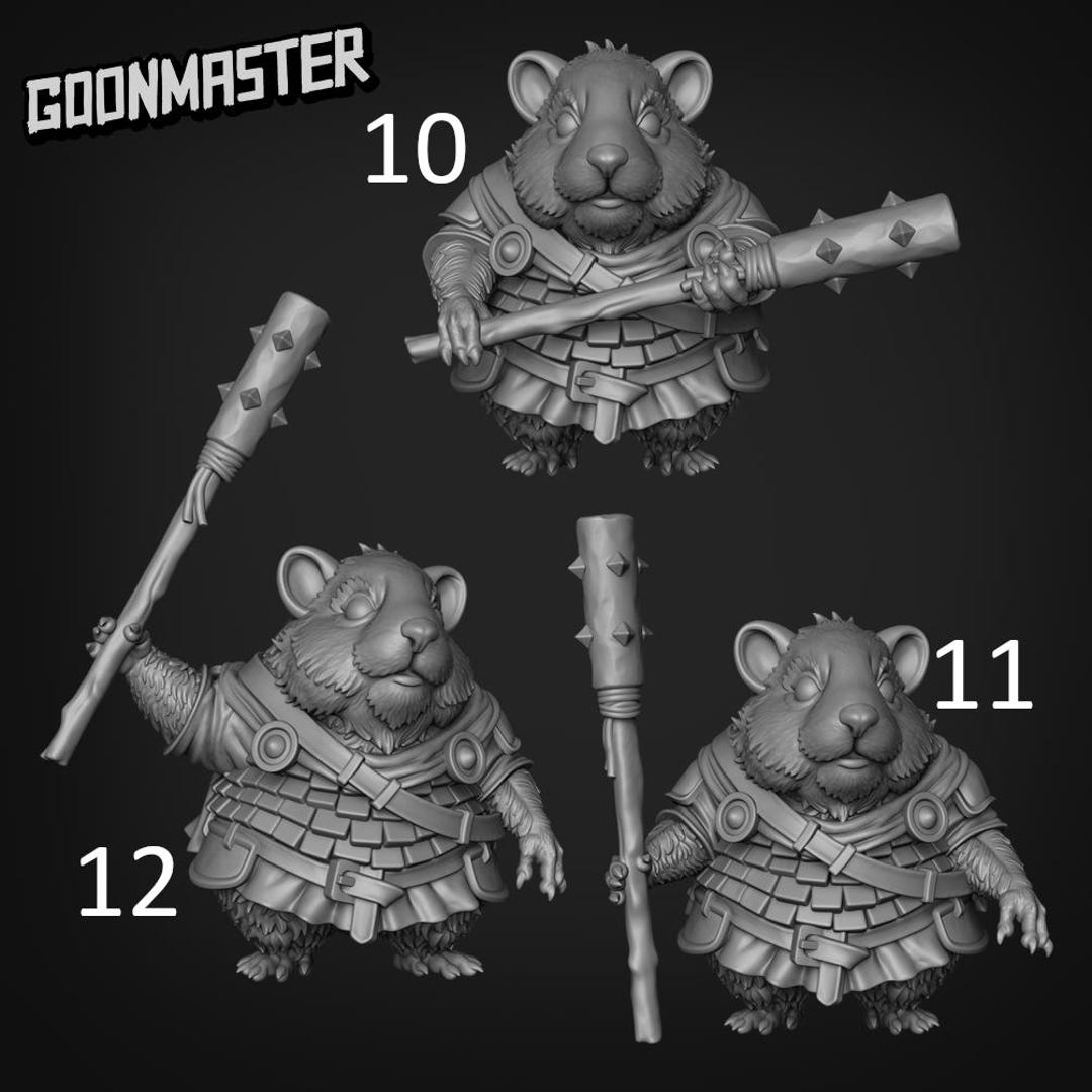 Hamster Mace Warrior. Hams of War- Goonmaster | 28mm and 32mm
