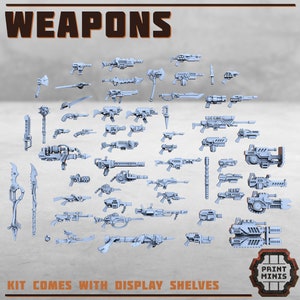 Kit d'armes pour kitbashing - Print Minis | Science-fiction | Infanterie légère | 28mm Héroïque | Apocalypse | Dispersion | Arsenal