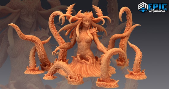 Mother Hydra Epic Miniatures D&D 32mm Kraken Sea God Water Elemental - Etsy