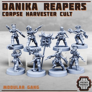 Banda de segadores de Danika, culto modular de cosechadores de cadáveres: miniaturas impresas