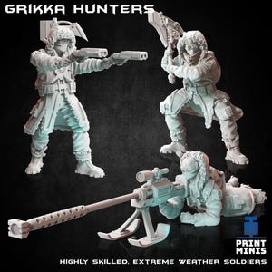 Chasseurs de Grikka - Figurines à imprimer | 28 mm et 32 ​​mm | Jeux de guerre | Donjons et Dragons | Jeux de rôle sur table