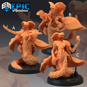 SerpentFolk Mage - Epic Miniatures | Yuan-ti | Wargaming | Roleplaying Games | Ninth Age | Frostgrave | 32mm