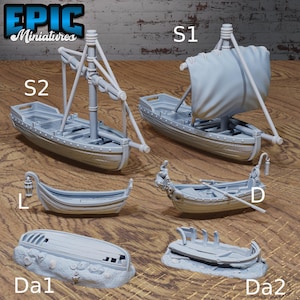 Harbor Boats - Epic Miniatures | 28mm and 32mm | Wargaming | DnD | Tabletop Roleplaying