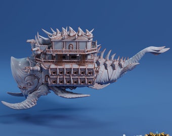 Korranir Class Dreadnought - Arcane Minis | 32mm | 131 CM (4ft) Long! | Airship | Beast | Huge