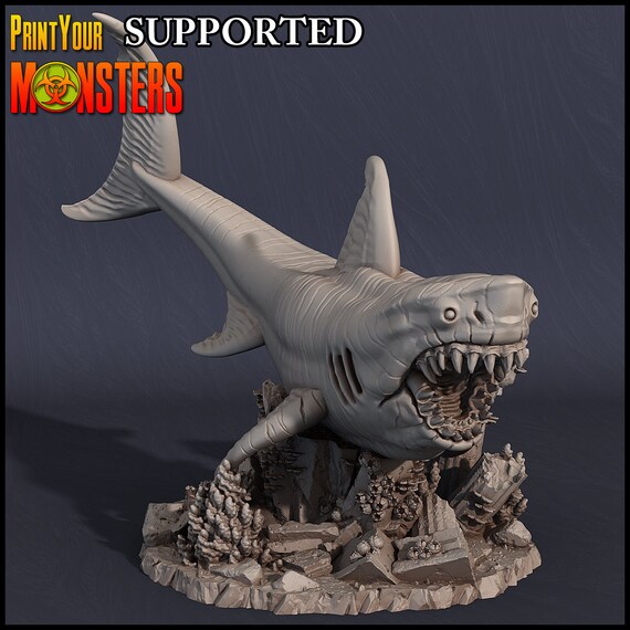 Hammerhead Shark Rider - Print Your Monsters | 28mm and 32mm