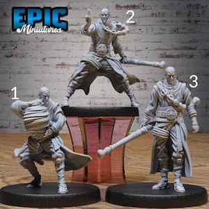 Monje Elemental Aire - Epic Miniatures / 28 mm y 32 mm / Wargaming / DnD / Juego de rol de mesa
