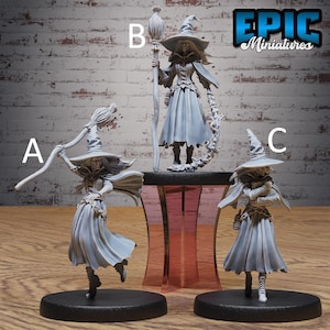 Bruja Clásica - Miniaturas Épicas / Biblioteca Mágica / 28 mm y 32 mm / Juegos de Guerra / DnD / Juegos de Rol de Mesa