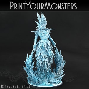 Ice Queen - Print Your Monsters | 28mm and 32mm | Wargaming | DnD | Tabletop Roleplaying
