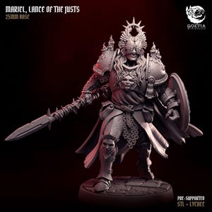 Mariel, Lance of the Justs. Martyrs of the Toll - Goetia Miniatures | 28mm and 32mm | Wargaming | DnD | Tabletop Roleplaying