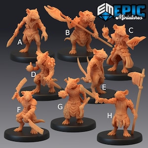 Ratas - Epic Miniatures / 28 mm y 32 mm / Wargaming / DnD / Juego de rol de mesa