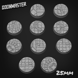 Gothic Tile Bases - Goonmaster | 28mm and 32mm | Wargaming | DnD | Tabletop Roleplaying