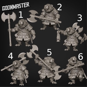 Beaver Logsplitter - Goonmaster | 28mm and 32mm | Wargaming | DnD | Tabletop Roleplaying