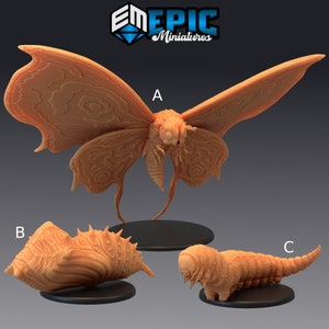 Giant Moth Titan - Epic Miniatures | Mothra | D&D | 32mm | Godzilla | Kaiju