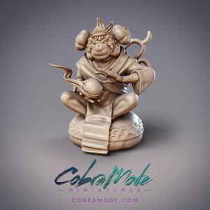 Hikiga Spirit Binder Ginchiyo, Toad Priest - CobraMode | 28mm and 32mm | Wargaming | DnD | Tabletop Roleplaying