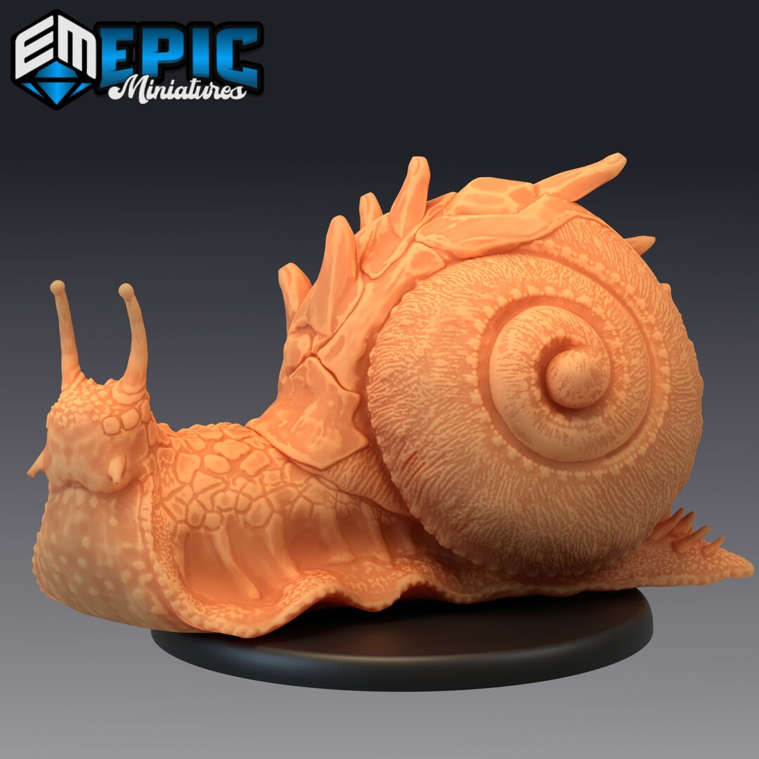 Boulder Snail Epic Miniatures 32mm Slug Rock Etsy