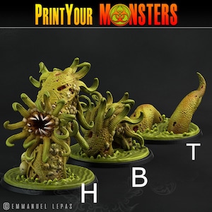 Horrific Plague Worm - Print Your Monsters | Plague Army of Spooky Swamp | 32mm | Pestilence | Plague Demon