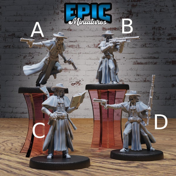 Holy Gunslinger - Epic Miniatures | 28mm | 32mm | Fantasy Wild West | Priest | Cowboy | Rifle  Sharpshooter | Vampire Hunter