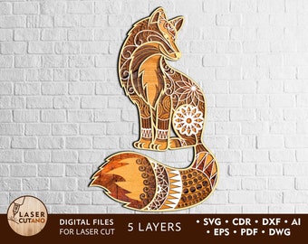 Download Fox Mandala Svg Etsy