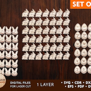 Ovos Token de Páscoa SVG Arquivos laser Moeda de Páscoa Arquivo SVG e Glowforge, Tokens de cesta de Páscoa para ovos e Token de Páscoa Glowforge | #414