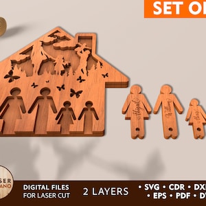 Porta-chaves de casa Arquivos cortados a laser Chaveiros de casa Dxf e chaveiros de acrílico personalizados, ideias de chaveiros com corte a laser e modelo de chaveiro | #278