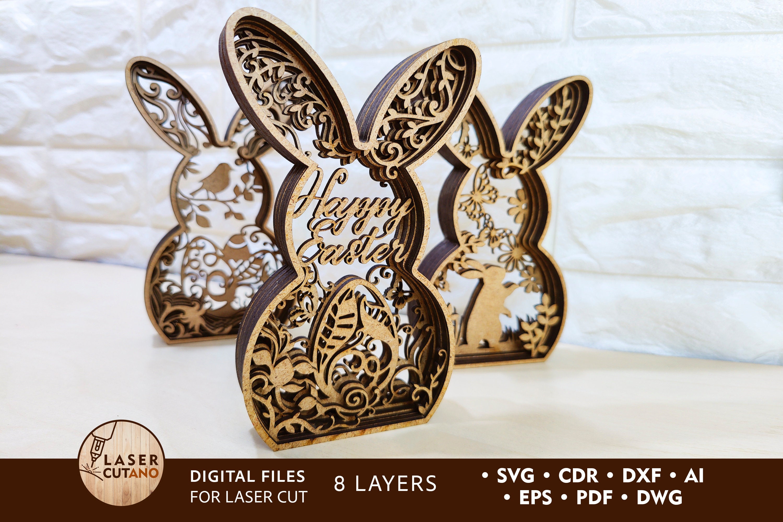 Easter Svg Files Bundle EASTER BUNNY BUNDLE Laser Cut Easter - Etsy