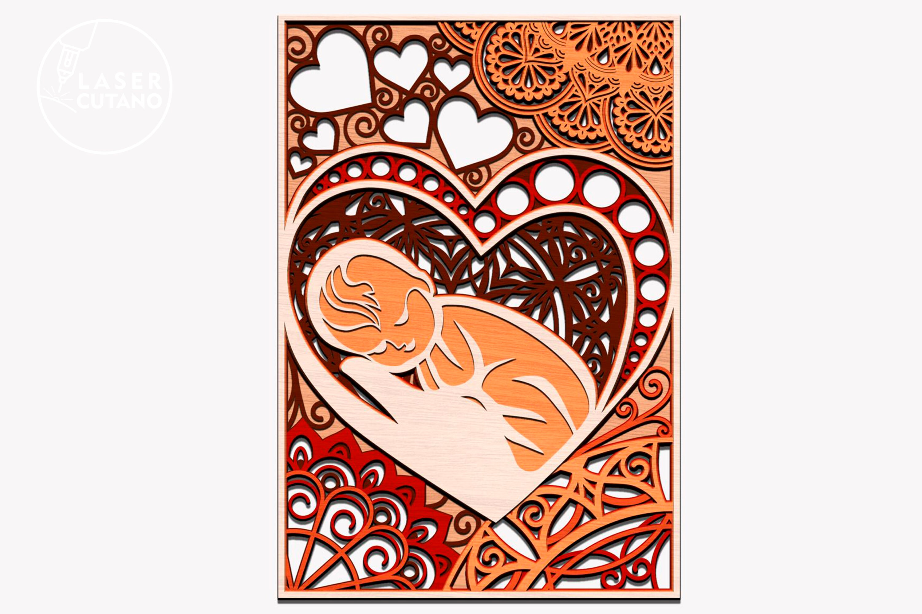 BABY Laser Cut File Template Layered Svg, Laser Cut Files