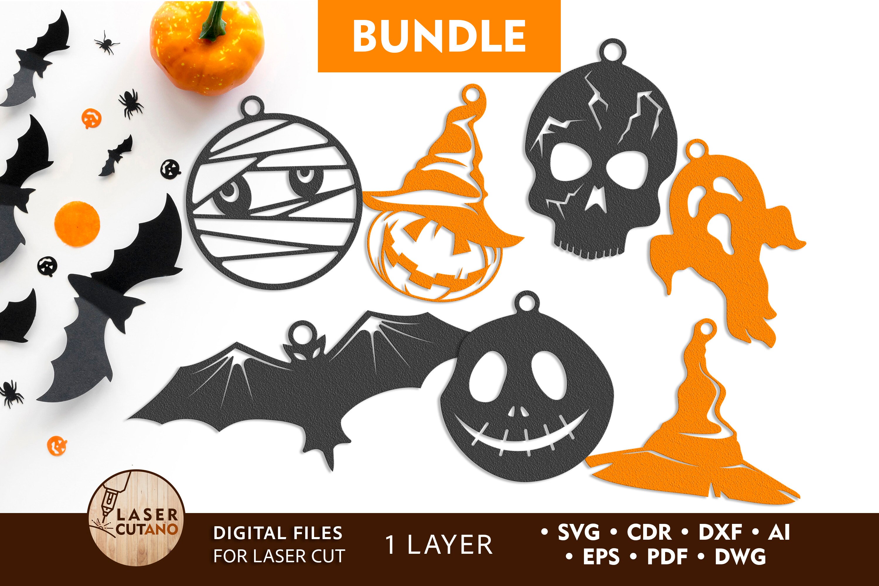 Svg HALLOWEEN Bundle Cut Files for Laser and Halloween Cut Etsy
