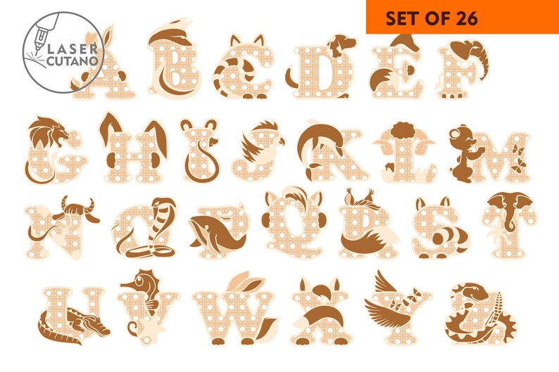 Large Letter Laser Files Laser Cut Files ALPHABET Svg for Laser Cutting and Laser Cut Name Sign ...