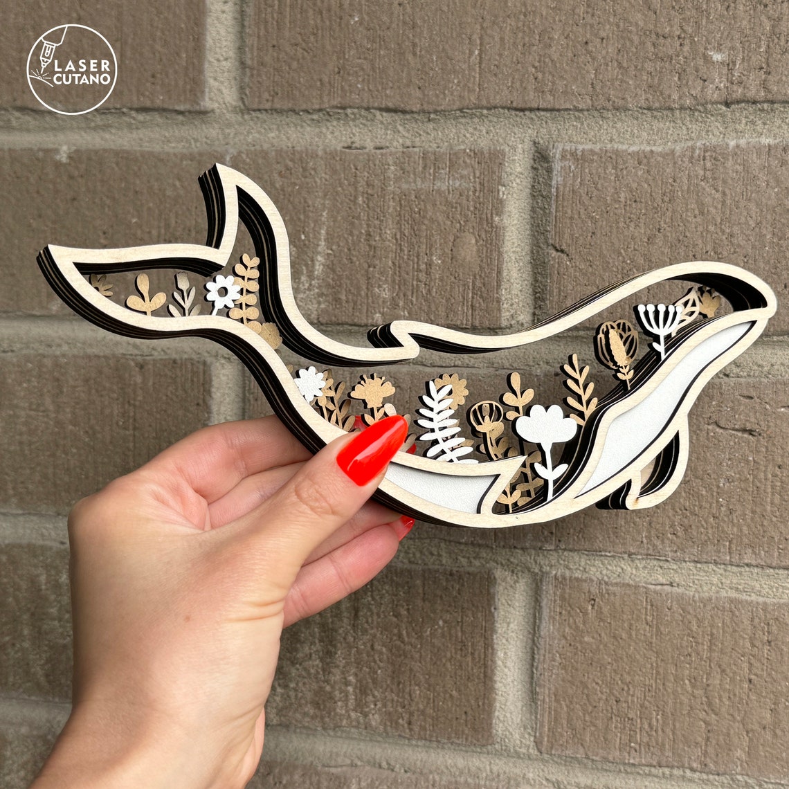 Laser Svg Whale Laser Cut File Multilayer Svg Files and Multilayer ...