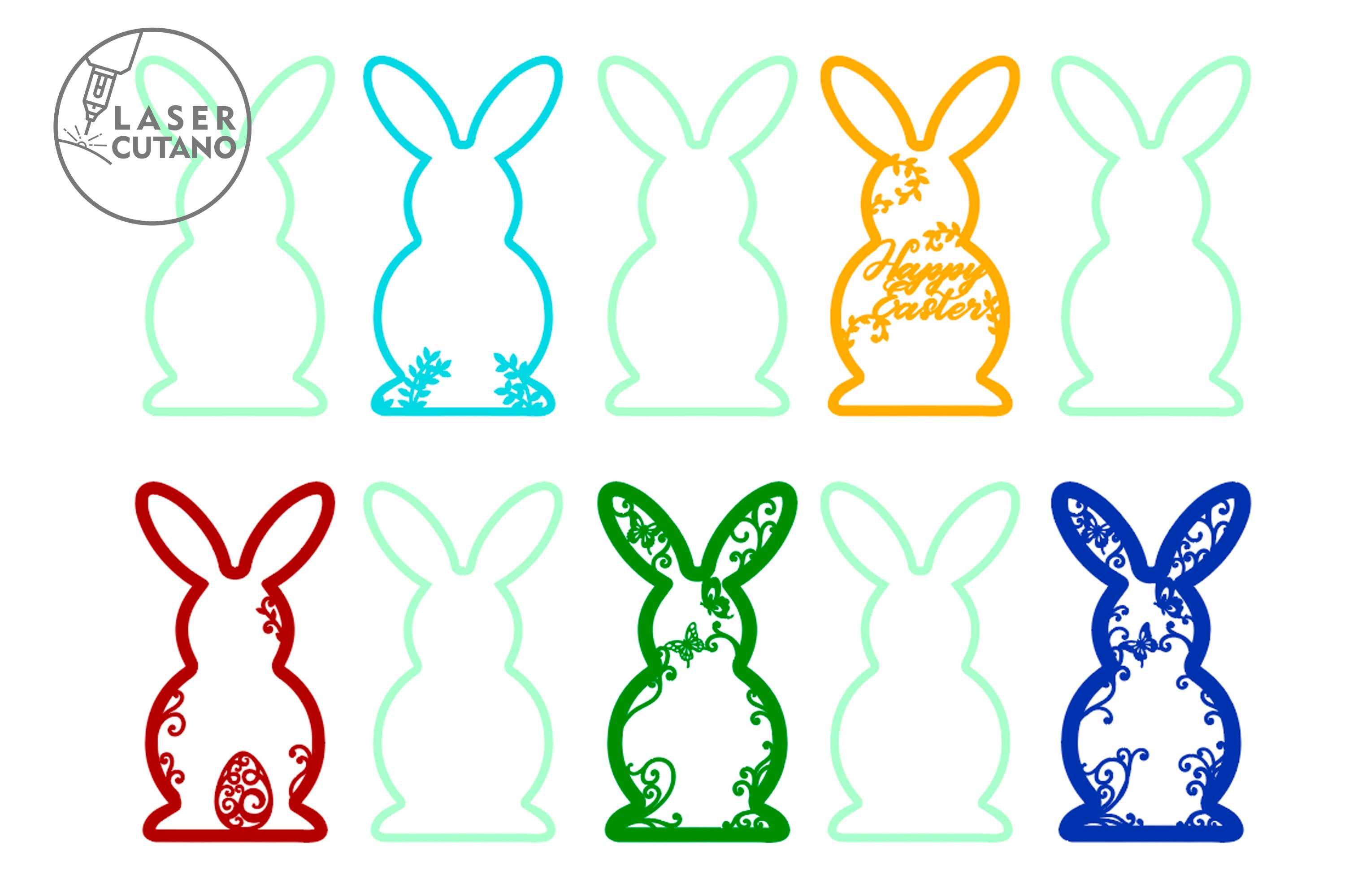 Easter Bunny Svg Laser Files for Cutting Plotter File Svg Cricut Deisgn ...