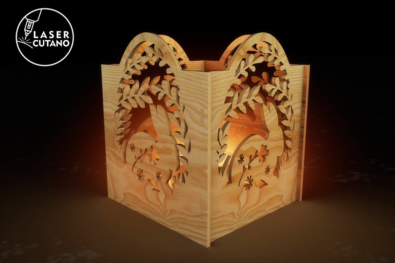 easter candle holder laser cut file lightburn files and dxf candle holder tea light lantern