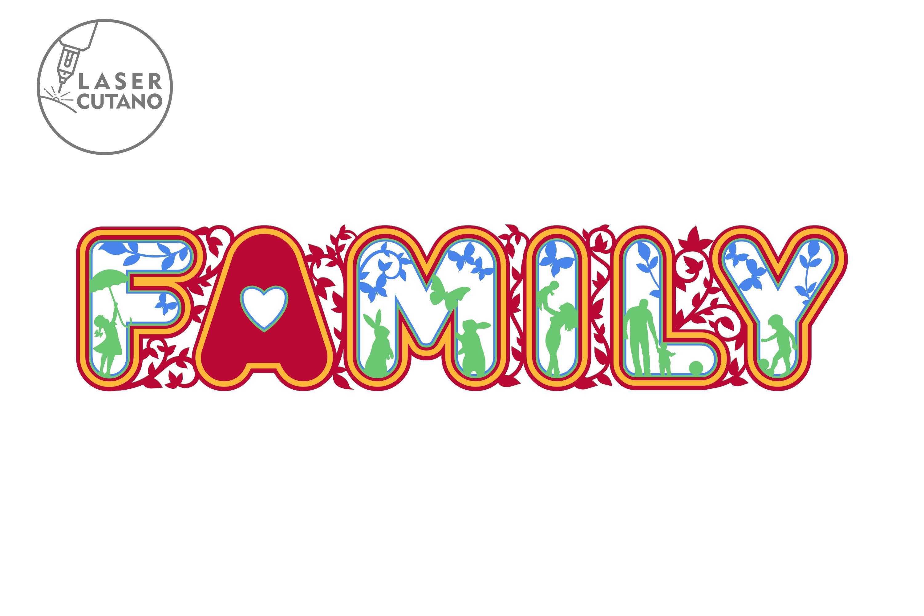 Laser Cut Words FAMILY Laser Cut Names and Wood Words Etsy