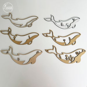 Laser Svg Whale Laser Cut File Multilayer Svg Files and Multilayer ...