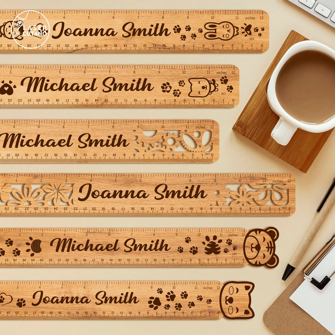 Laser Svg Custom Rulers Laser Cut File and School Laser Files, Kids ...
