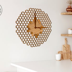 Wall Clock Laser Cut File Pdf Svg Cnc File and Clock Glowforge File, Watch Laser File & Clock Svg for Laser, Clock Dxf File Wall Art